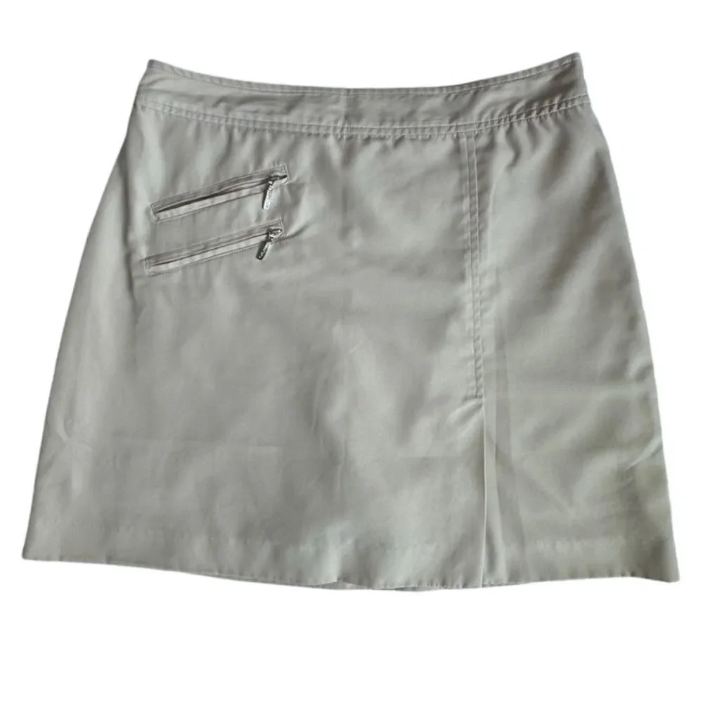 Izod XFG Skort Cream Womens Cool FX Golf Sporty Pockets Size 4 NWOT